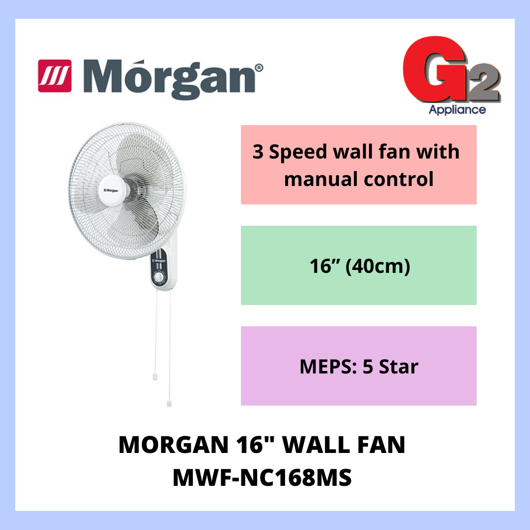 MORGAN (Ready Stock) 16\'+String.fromCharCode(34)+\' WALL FAN MWF-NC168MS [MORGAN WARRANTY MALAYSIA]