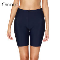 Charmo Women Bikini Bottom Solid Swimwear Shorts Ladies Slim High Waist Swimming Trunks