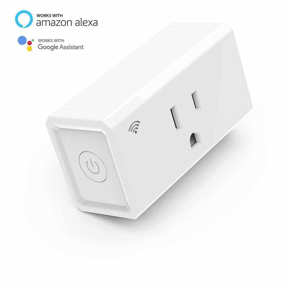 WIFI Smart Socket Smart Switch Socket Amazon Alexa Voice Control US Smart Socket white (White)