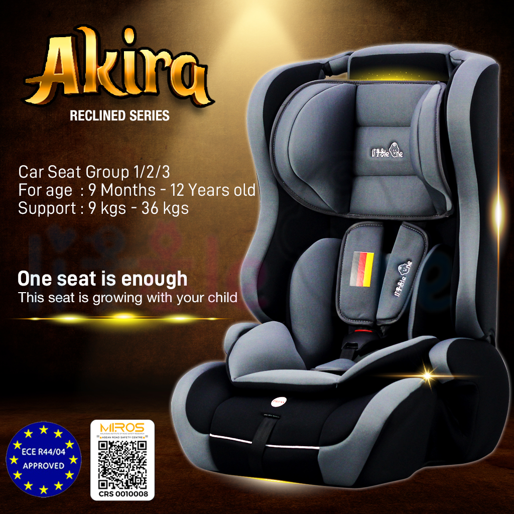 9 Months to 12 Years Old JPJ APPROVED ECE CERTIFIED Little One Exclusive AKIRA CSC Baby Car Seat BEST SELLER!