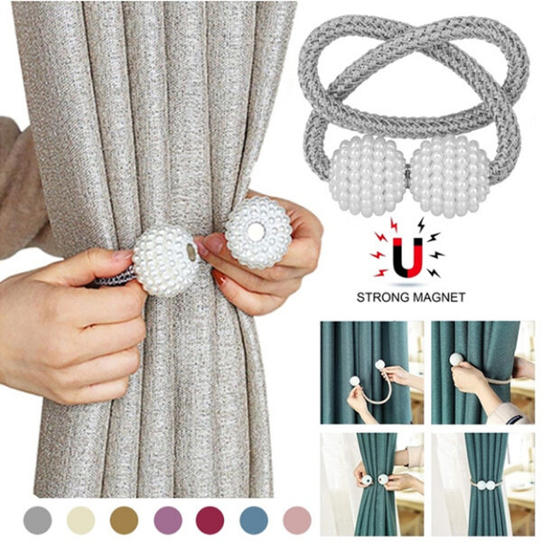 1 chiếc dây buộc rèm hình quả cầu ngọc trai từ tính dây buộc lưng dây buộc trang trí phụ kiện dây buộc rèm dây buộc lưng dây buộc cho rèm cửa sổ dây buộc rèm cửa sau