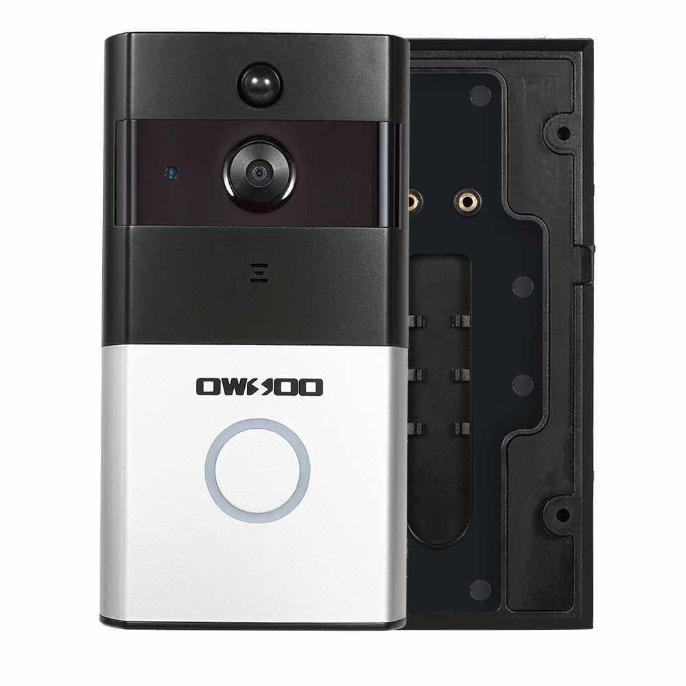 OWSOO 720P WiFi Visual Intercom Door Phone (Silver Black)