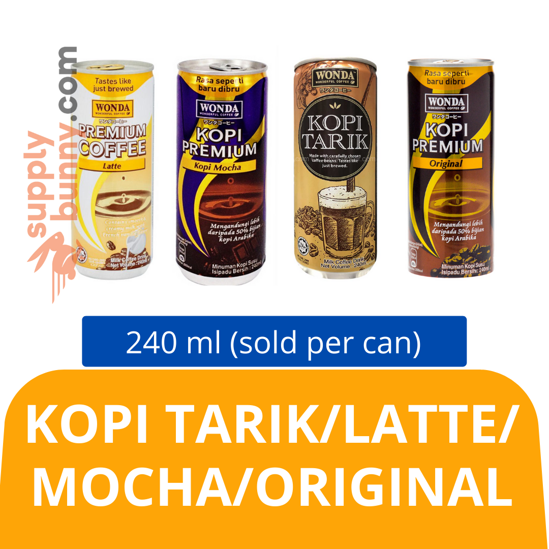Kopi Tarik/Latte/Mocha/Original 240ml (sold per can) 泡沫咖啡/拿铁/摩卡/原味 PJ Grocer Pemilihan Kopi Tarik/Latte/Mocha/Original