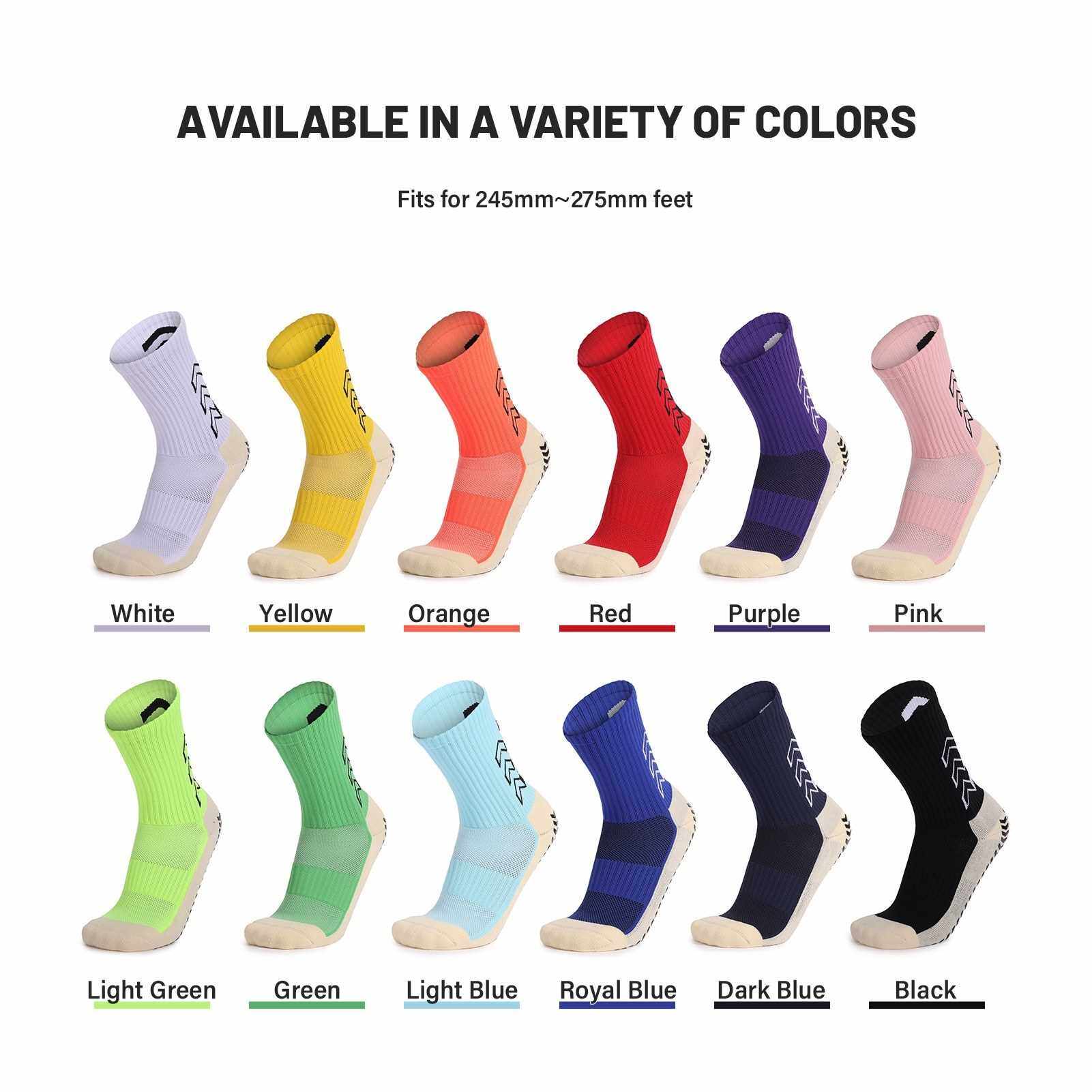 BEST SELLER Sport Cushioned Socks Non Slip Grip for Basketball Soccer Ski Cycling Athletic Socks (White)