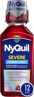 Vicks NyQuil DayQuil SEVERE Nighttime Relief of Cough Cold & Flu Relief Sore Throat Fever & Congestion Relief