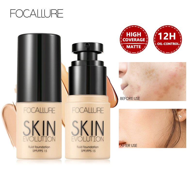 Focallure kem nền trang điểm mặt kem nền dạng lỏng kem bb kem nền che khuyết điểm kem lót dễ mang theo mềm mại