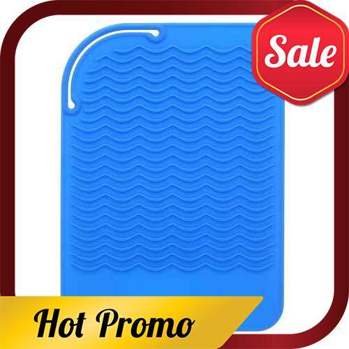 Silicone Insulation Pads Protective Hair Styling Tools for Hair Straightener Perm Rods Holder Heat-resistant (Blue)
