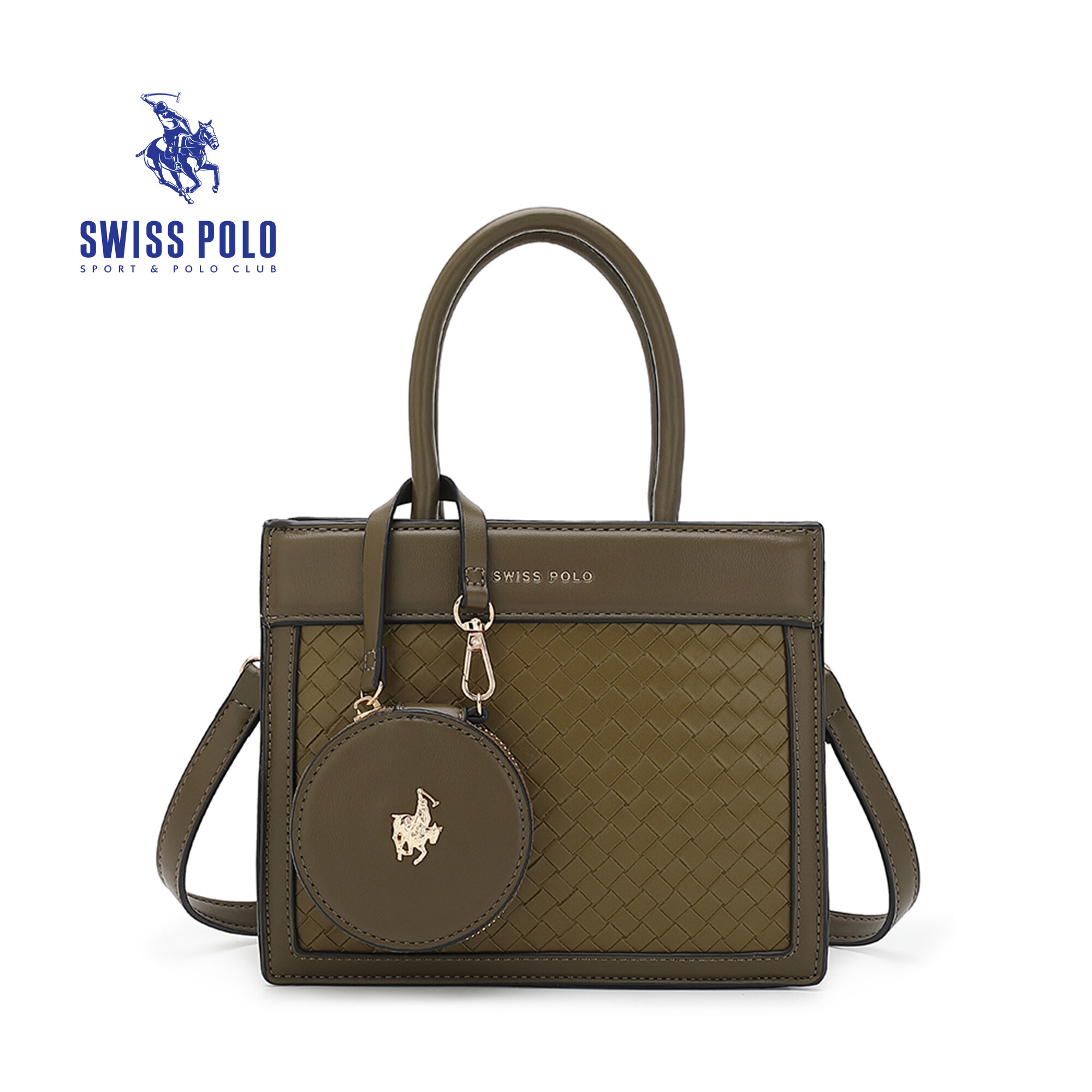 SWISS POLO Ladies Top Handle Sling Bag HAB 7887-2 GREEN