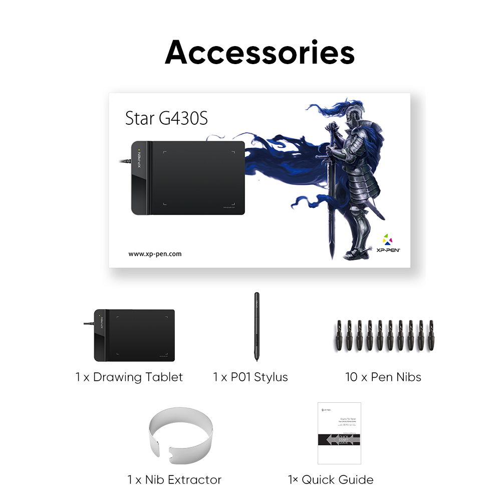 【Local Delivery】XPPen Star G430S OSU Drawing Tablet Ultrathin Graphic Tablet Digital Pen Tablet For OSU Game & Drawing & Online Teaching & Electronic Signature With 8192 Lelvels Battery-free Stylus (4 x 3 inch )