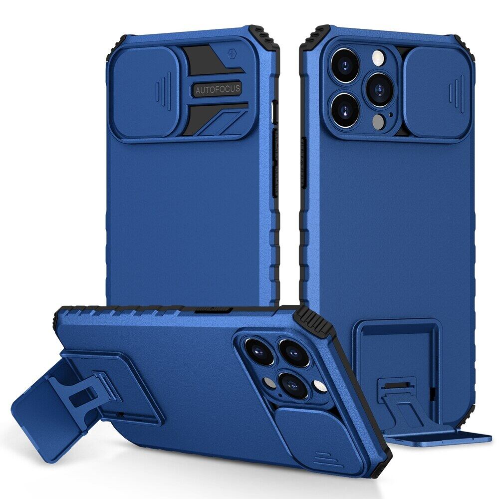 Ốp Trượt 13Pro 12Pro Cho iPhone 13 12 11 Pro Max X XR XS IPhon 7 8 Plus Ốp Nhựa Sang Trọng Chống Sốc Bảo Vệ Camera I Giá Đỡ Điện Thoại Cho Nam Nữ