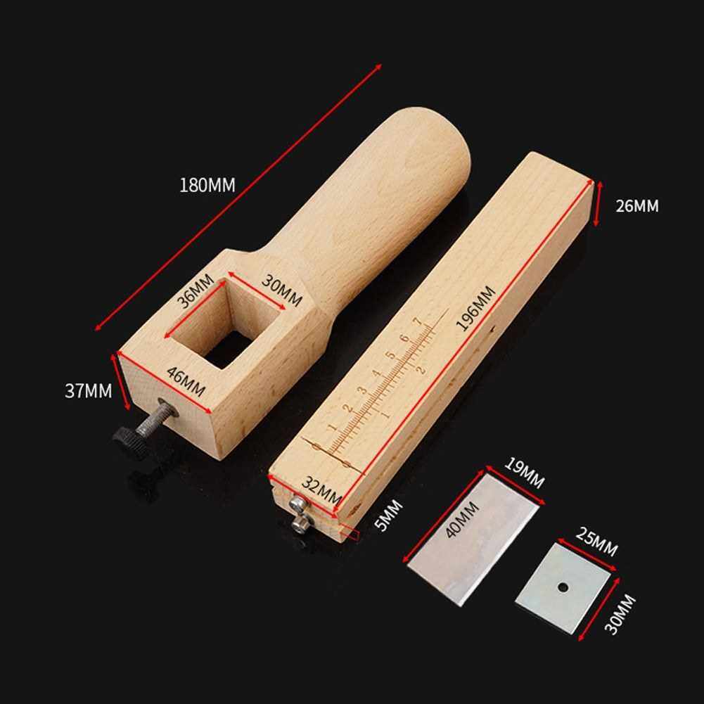 Adjustable Leather Straps Cutter Leather Belt Cutting Tool Wooden