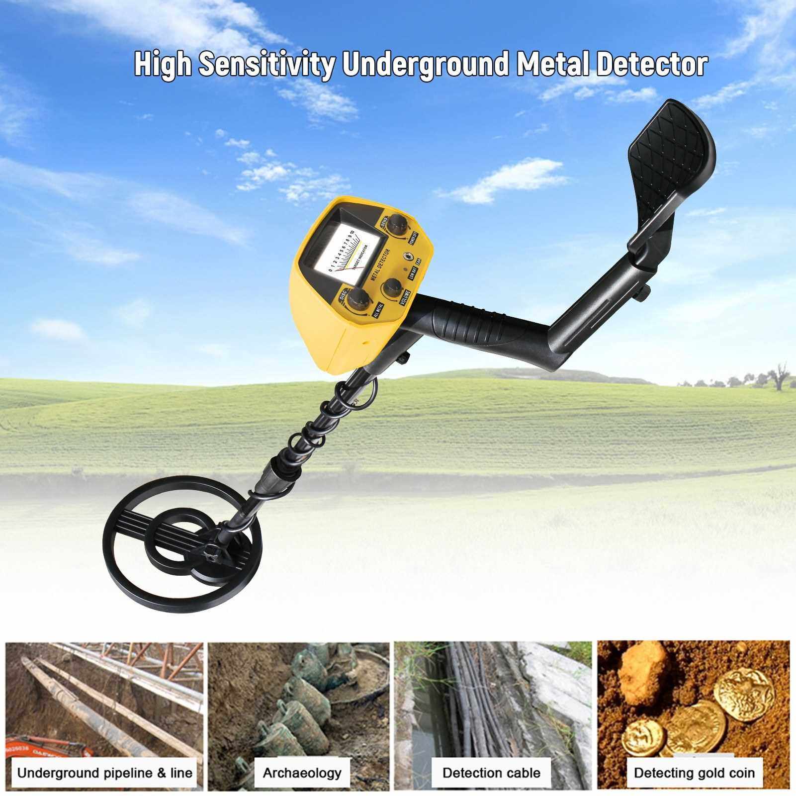Metal Detector High Accuracy Adjustable Stem 7 Inch Waterproof Coil All Metal & Disc Modes for Underground Coins Relics Jewelry Beach Treasures (2)