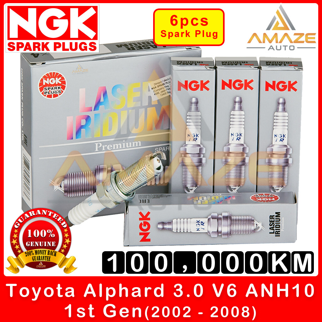 NGK Laser Iridium Spark Plug for Toyota Alphard 3.0 V6 ANH10 (1st Gen) (2002-2008) - Long Life Spark Plug 100,000KM [Amaze Autoparts]