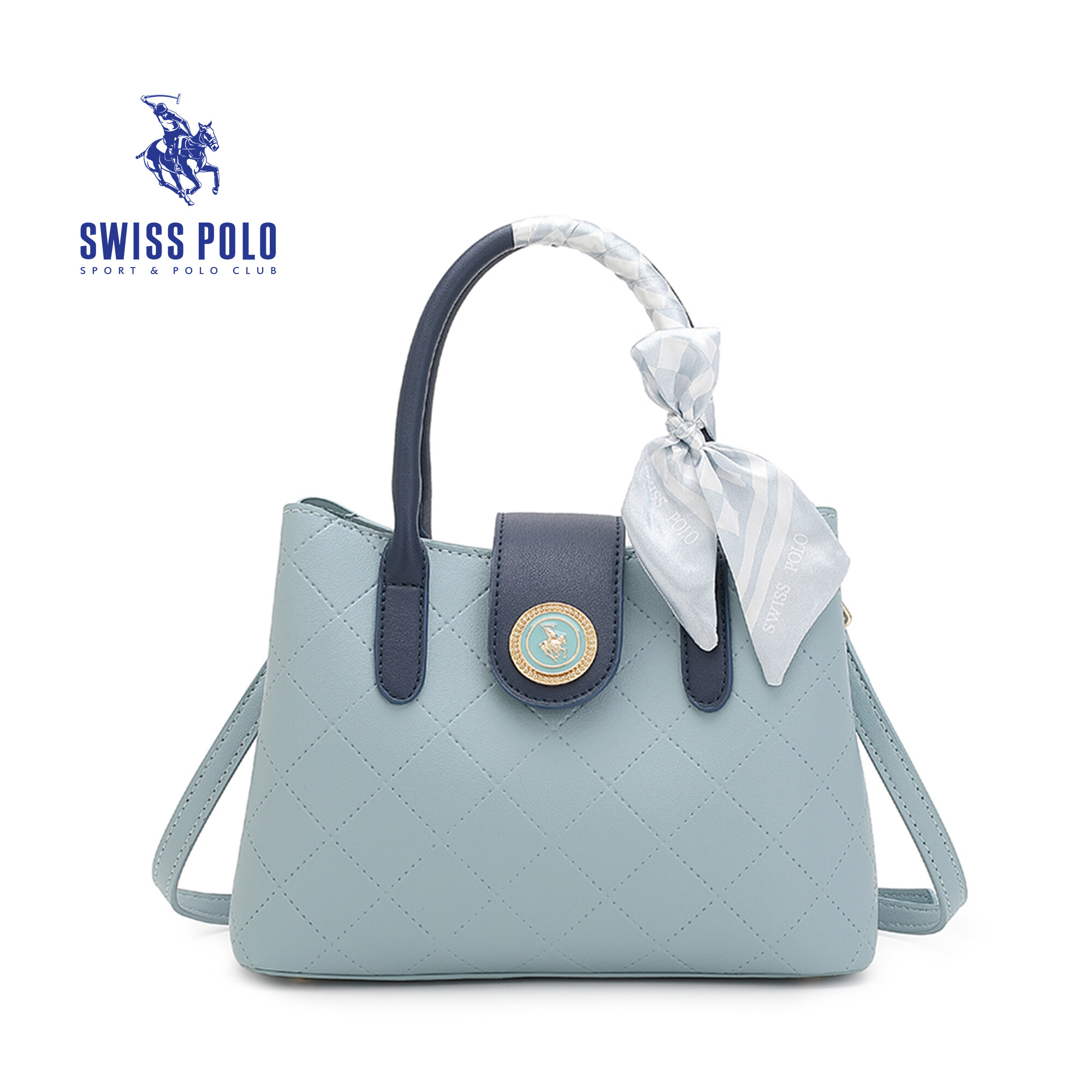 SWISS POLO Ladies Top Handle Sling Bag HHH 3135-4 BLUE