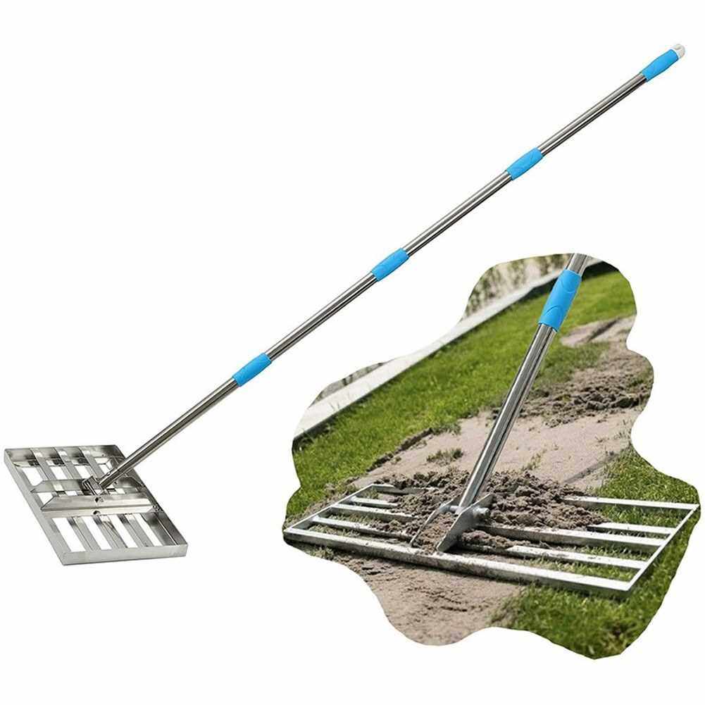 Lawn Leveling Rake Stainless Steel Leveling Tool Length Adjustable Sand 