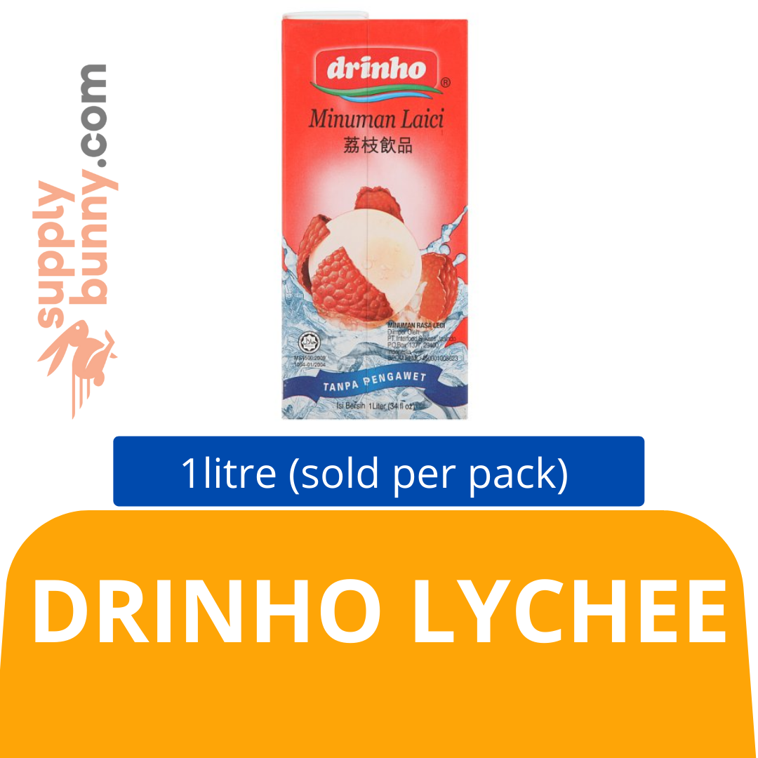 Drinho Lychee 1litre (sold per pack) 顶好荔枝饮料 PJ Grocer Minuman Lychee
