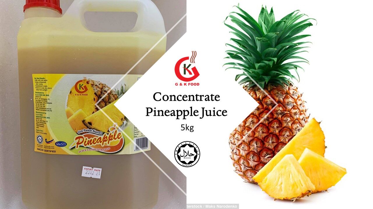 [100% JAKIM HALAL] 5kg Concentrate Pineapple Juice/ Pineapple Milk Shake/ Ice Blended Pineapple/ Stock Cukup!!!