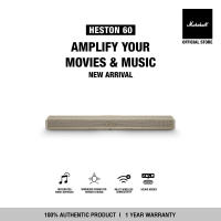 [NEW ARRIVAL] MARSHALL HESTON 60 CREAM with Dolby Atmos - 1 Year Warranty + Free Shipping - (Marshall Soundbar Speaker Bluetooth Soundbar Speaker)