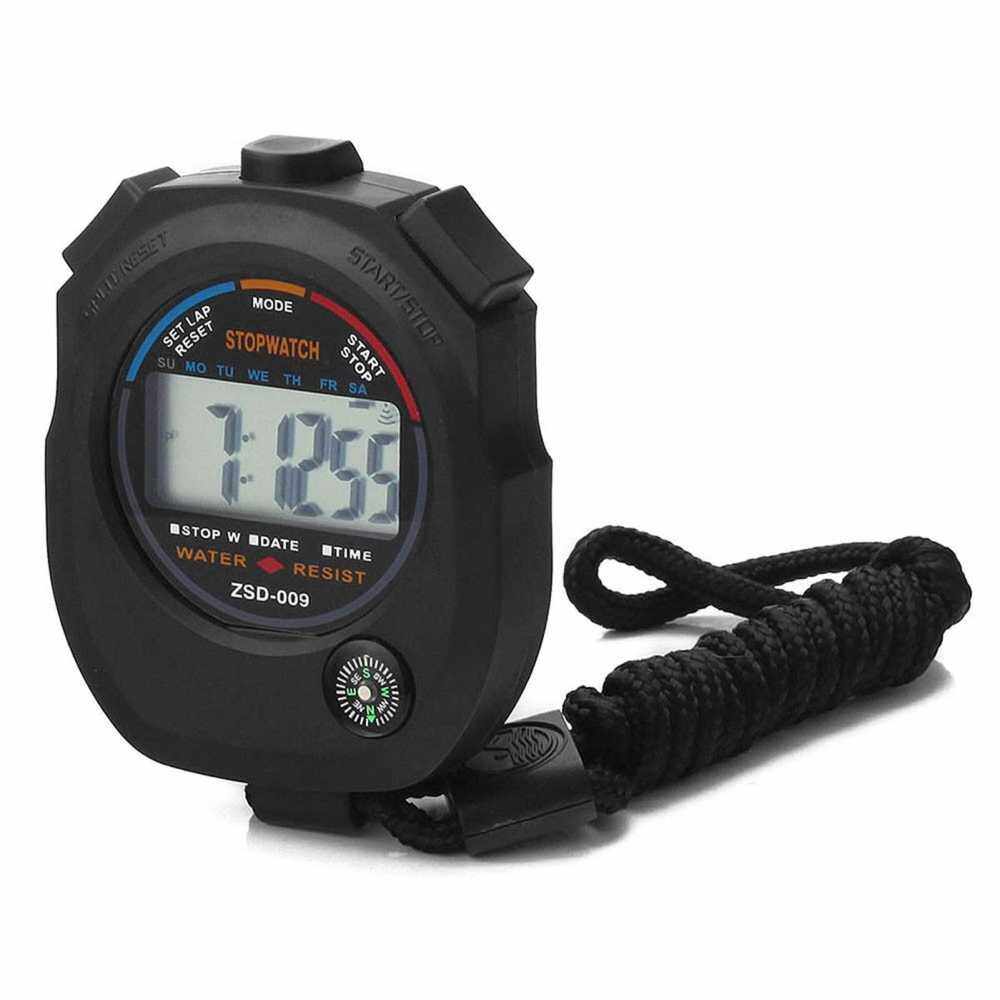 Electronic Digital Sport Stopwatch Timer with Date Time Alarm Compass for Outdoor Sports Running Fitness Coaches Referees (Standard)