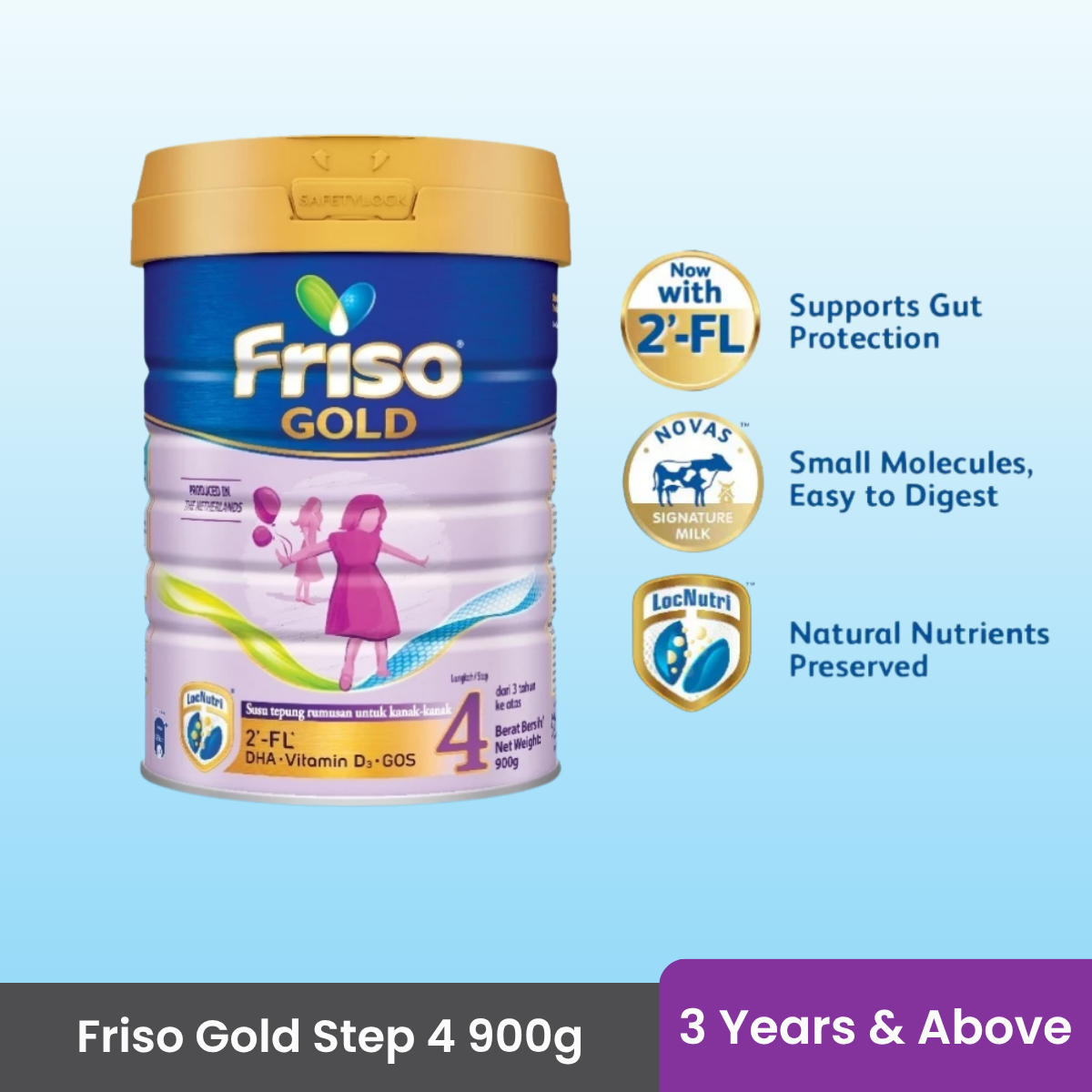 FRISO GOLD STEP 4 900G | 3 Years & Above