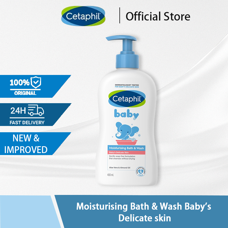 Cetaphil Baby Hypoallergenic Moisturising Body Wash for Delicate Skin Paraben-Free 24Hr Moisture - 400ml