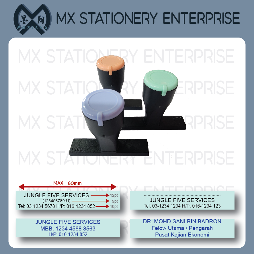 Rubber Stamp & Chop Custom & Custom Made & Square