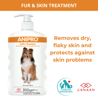 ANIPRO Sulphur Shampoo For Dogs Dog Shampoo Relieves Skin Problems & Dry Skin Effectively