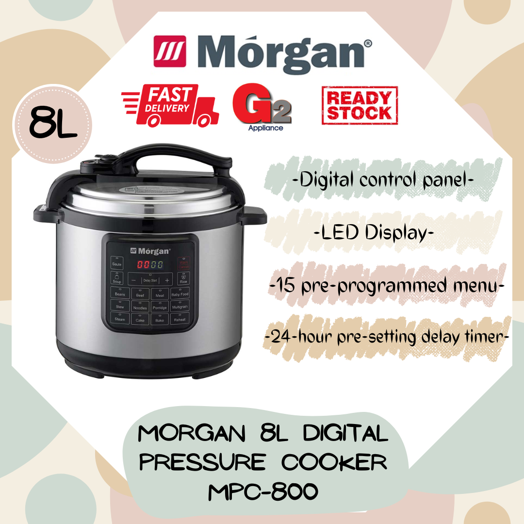 Morgan Electric Digital Pressure Cooker 8L MPC-800 [READY STOCK]