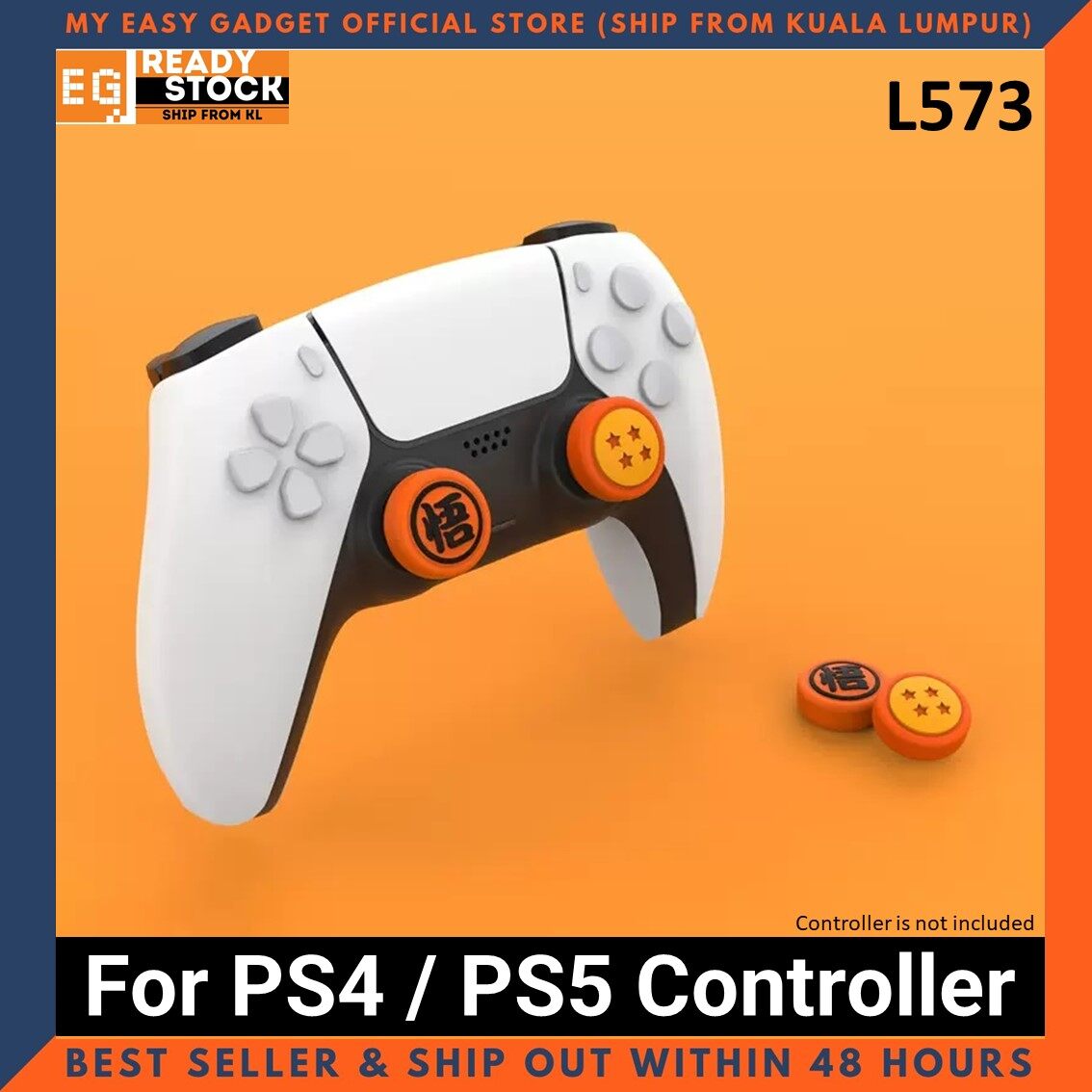 PS5 / Nintendo Switch Pro Dragon Ball Design Analog Cap Joycon Joystick Cover Controller Thumb Stick Grip Case L457 L573
