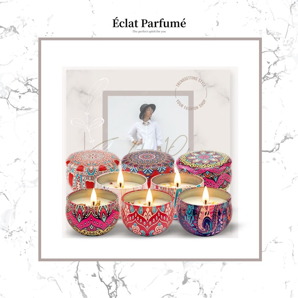 Éclat Parfumé 🍒 Scented Rose Petal Candle Natural Flower Scented Candle Dried Rose Petal Candle Home Fragrance 干花瓣香熏蜡烛【70g】舒压居家摆设用
