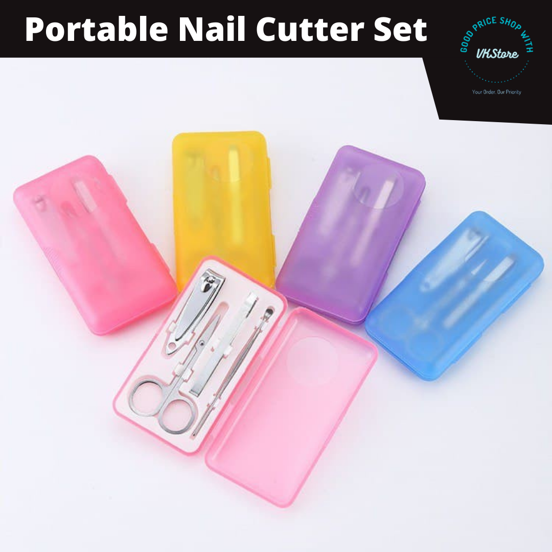 4 in 1 Portable Manicure Set Pedicure Door gift Goodies Box Nail Clipper Nail Cutter Nail Scissors Travel Tool Set 指甲剪套盒4件套家用指甲刀美容工具美甲套装