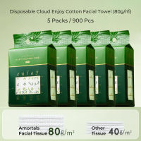 AMORTALS 180pcs Soft and Skin-Friendly Cleansing Towel Wipes 尔木萄家庭装洗脸巾悬挂抽取式加大加厚一次性云享棉柔巾大容量洁面巾 爾木萄洗臉巾