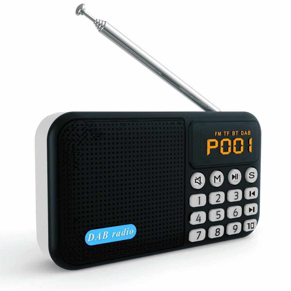 Car DAB Digital Radio Portable Stereo Speaker Mini Wireless BT MP3 Player FM Radio (Standard)