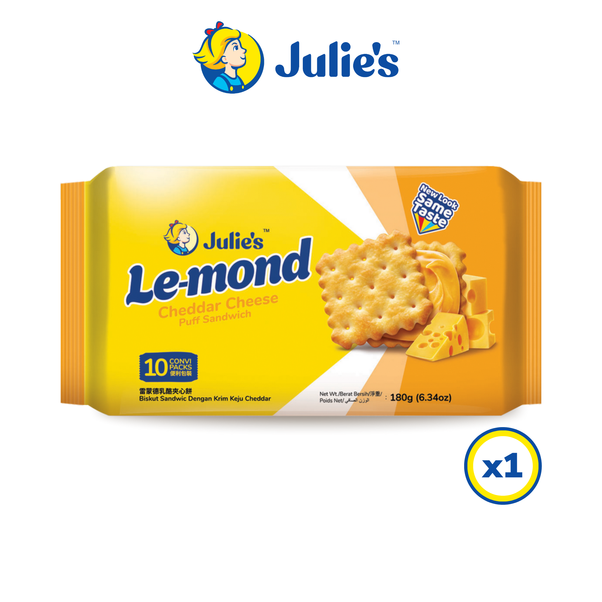 Julie's Le-mond Cheddar Cheese Puff Sandwich 180g x 1 pack