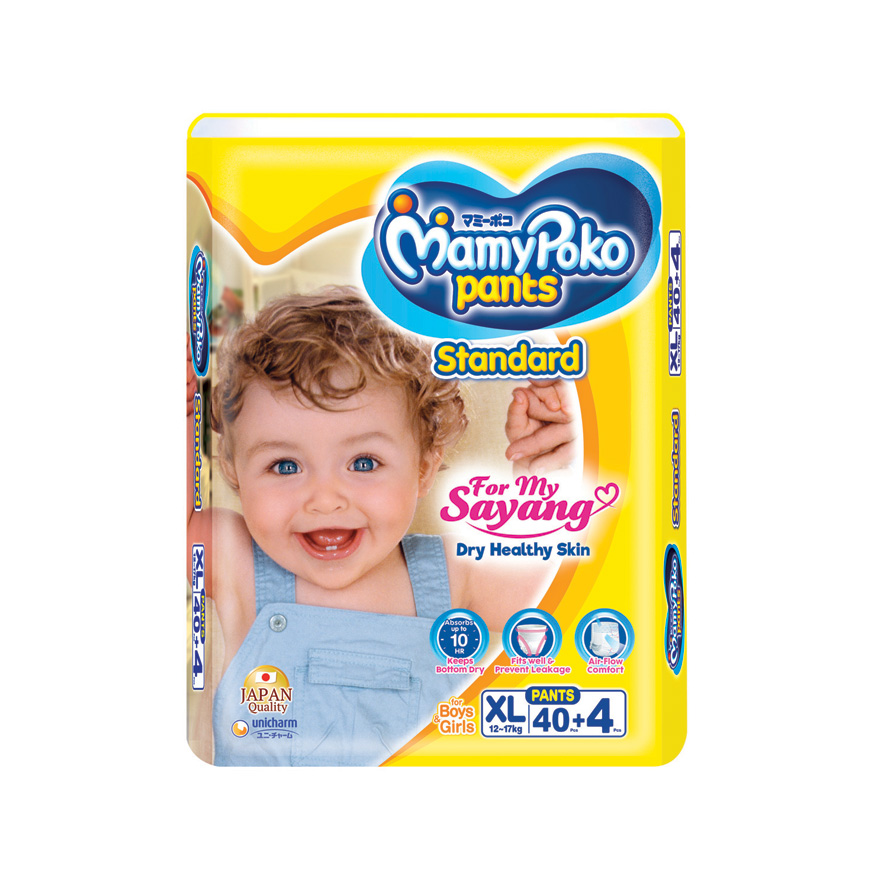 MAMYPOKO Baby Diapers Standard Pants XL 40s