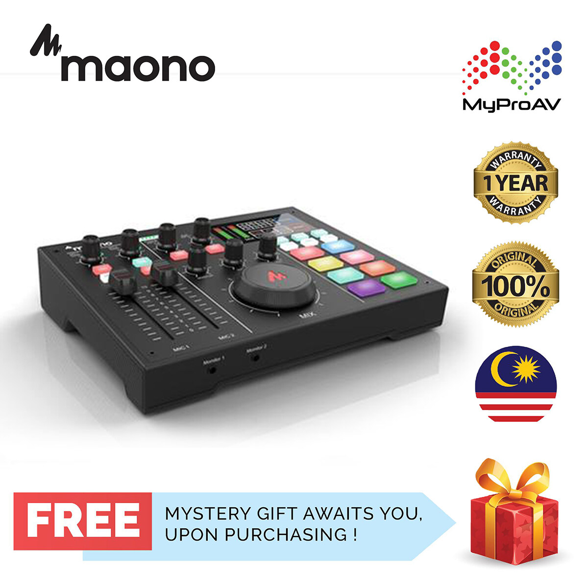 MAONO Maonocaster AU-AM100 - All-In-One Podcast Production Studio