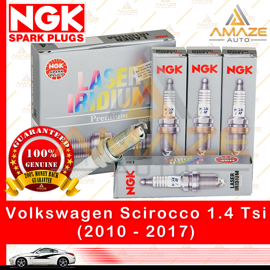 NGK Laser Iridium Spark Plug for Volkswagen Scirocco 1.4 TSI (2010-2017) (4pcs/set)