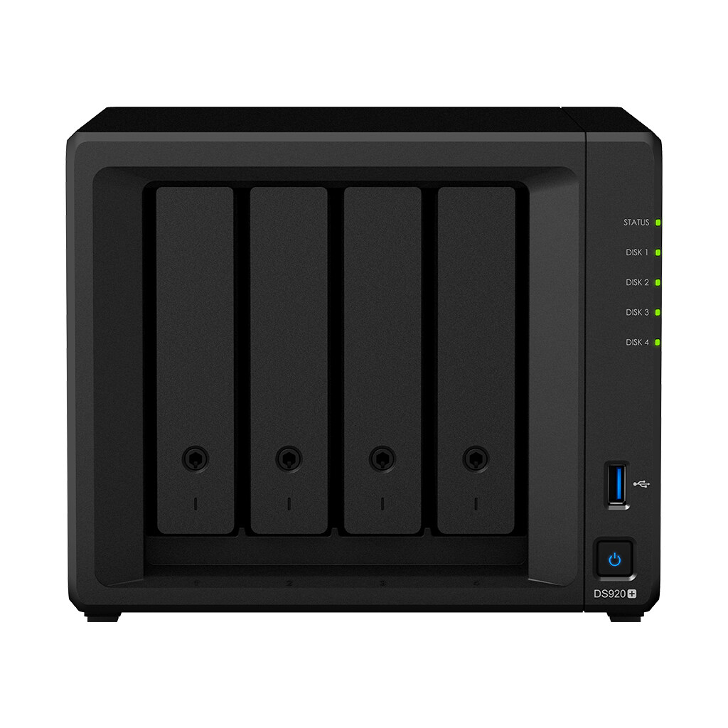 Synology DS920+ NAS DiskStation 4-Bays NAS Data Backup Storage with Quad-Core Processor External Hard Drive