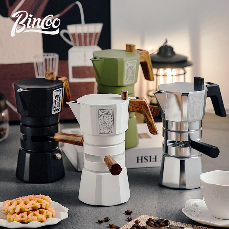 Bincoo Espresso Coffee Pot Double Valve Moka Pot Constant Temperature 100ml Coffee Accessories Italian Coffee Macine for Home ราคา 2,137 บาท*ส่งฟรี