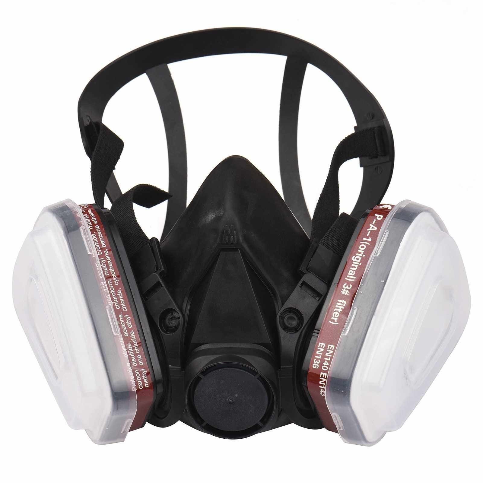 Reusable Respirator Half Facepiece 6200 Gas Mask Breathing Protection ...