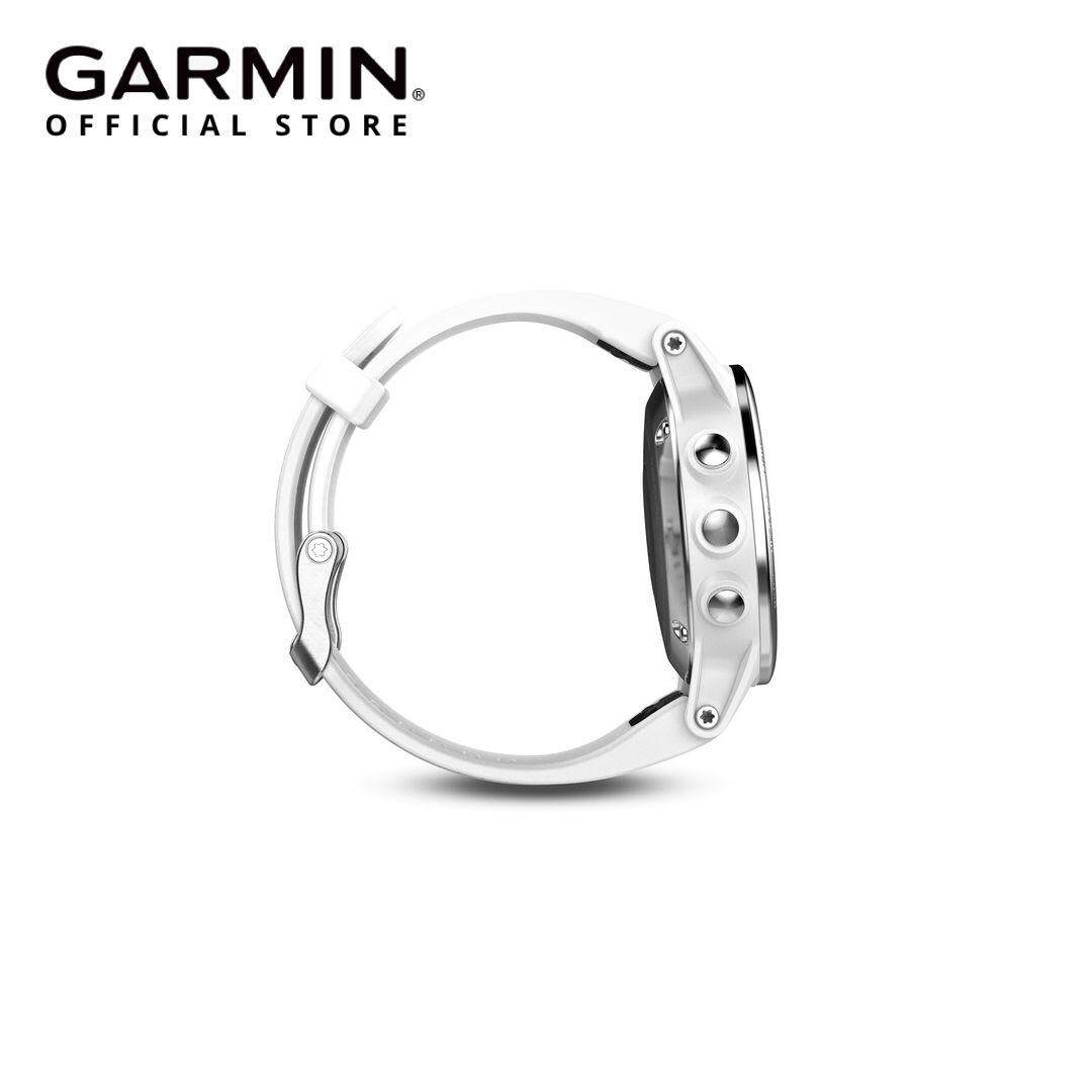 Garmin Fenix 5S Premium Smaller-Sized (42 mm) Multisport GPS Watch (010-01685-30) Carrara White