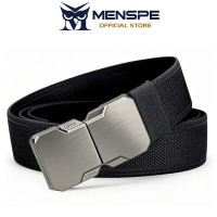 MENSPE Mens Belts High Elastic Nylon Belt Automatic Buckle Breathable Belt Outdoor Trendy Utility Waist Belts 120cm Adjustable Length Scratch Resistant Belts Casual Belt for Men Vintage Jeans Belt for Men