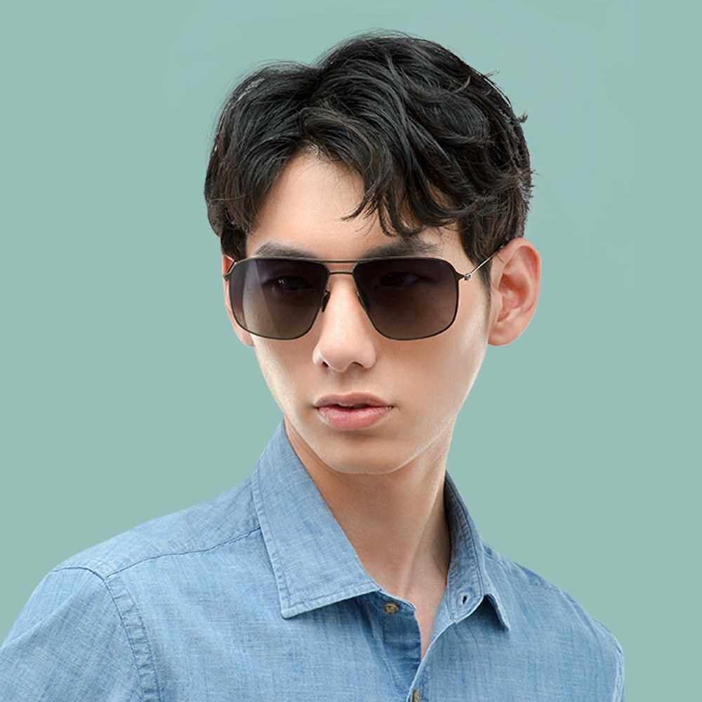 Xiaomi Mijia TS Sunglasses Pro TYJ03TS Luxury Brand Vintage Optical Sun Glass Men Nylon Sunglasses Fashion Retro Shiny Frame Shades Eyewear Oculos 2019 (Grey)