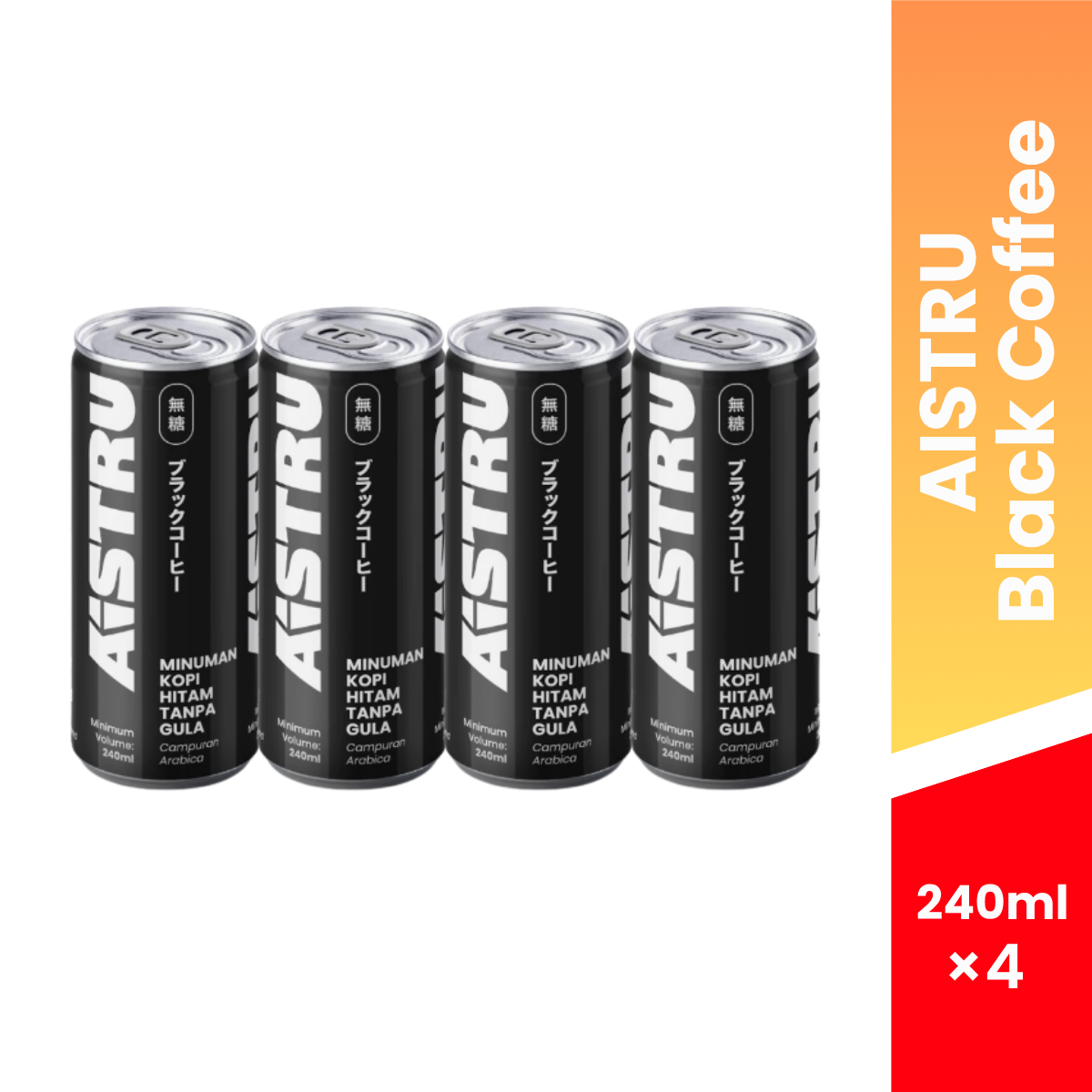 AISTRU BLACK COFFEE 4S 240ML