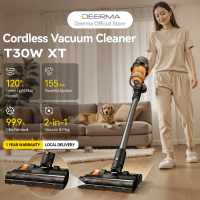 [Official Store] Deerma T30W XT Cordless Vacuum Cleaner 27KPa Anti Entanglement Vacuum & Mop 2 in1 Green Light Dust Reveal 60 Minute Battery Life ﻿