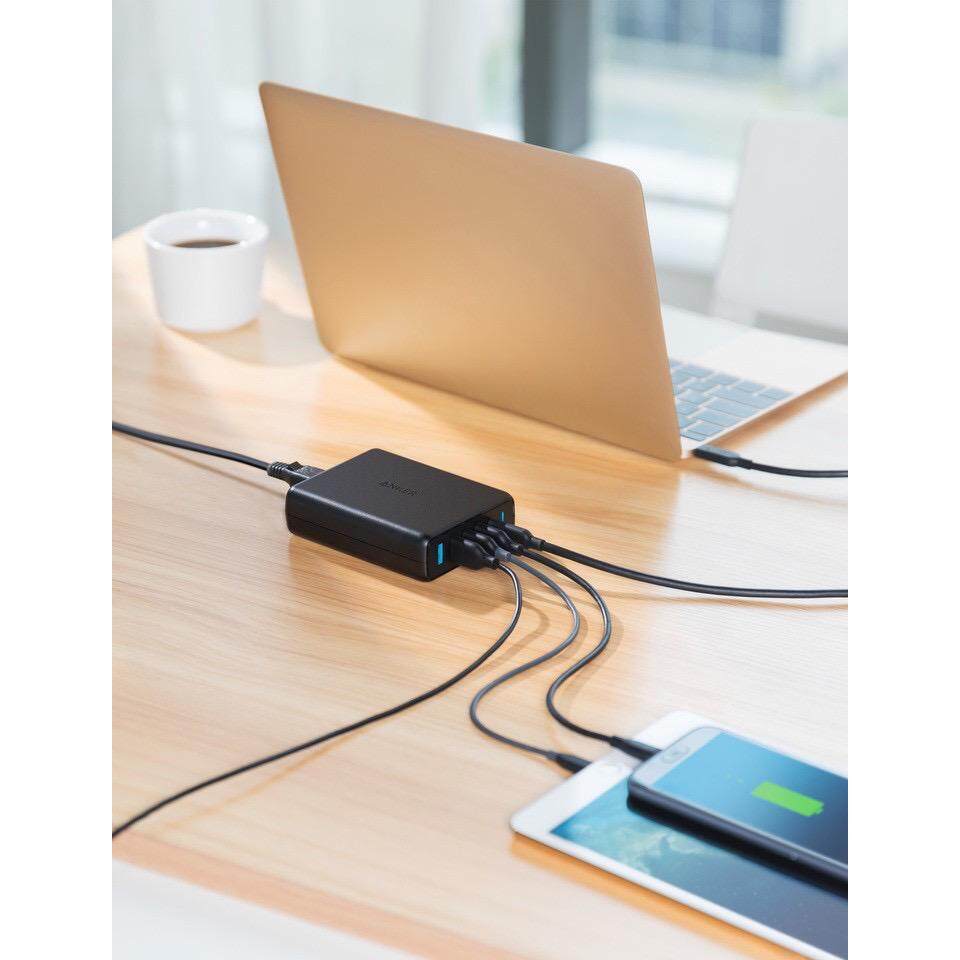 Anker A2056 PowerPort I PD with 1PD and 4 PIQ 5 Port Desktop Charger