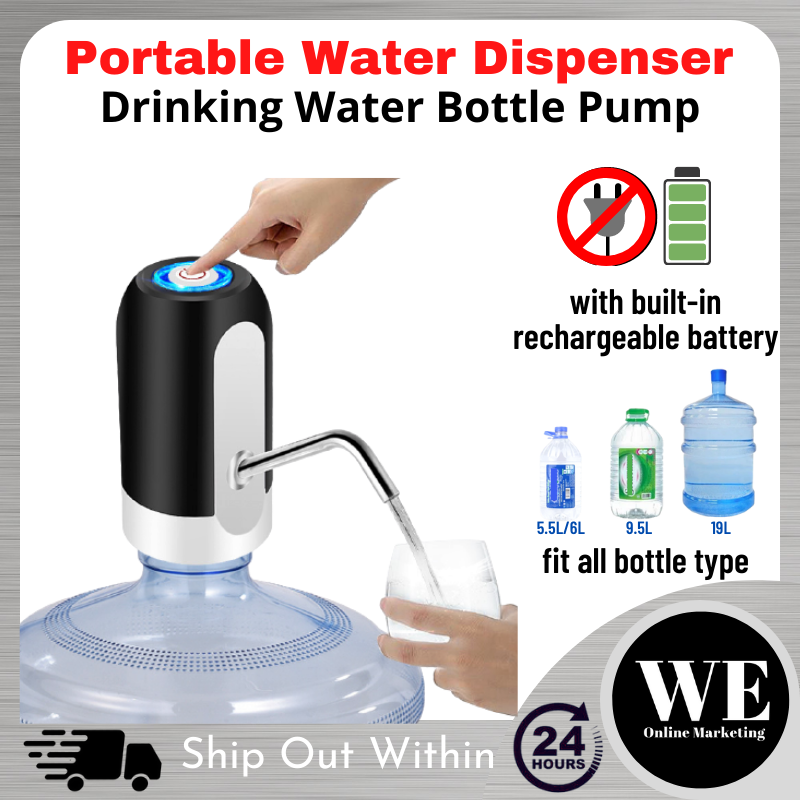 (Ready Stock) Mini Water Dispenser - Cordless Automatic Rechargeable USB Charging Electric Portable Gallon Bottle Drinking Water Pump Wireless Pump Pum air USB Water Dispenser Dispenser Air Minuman