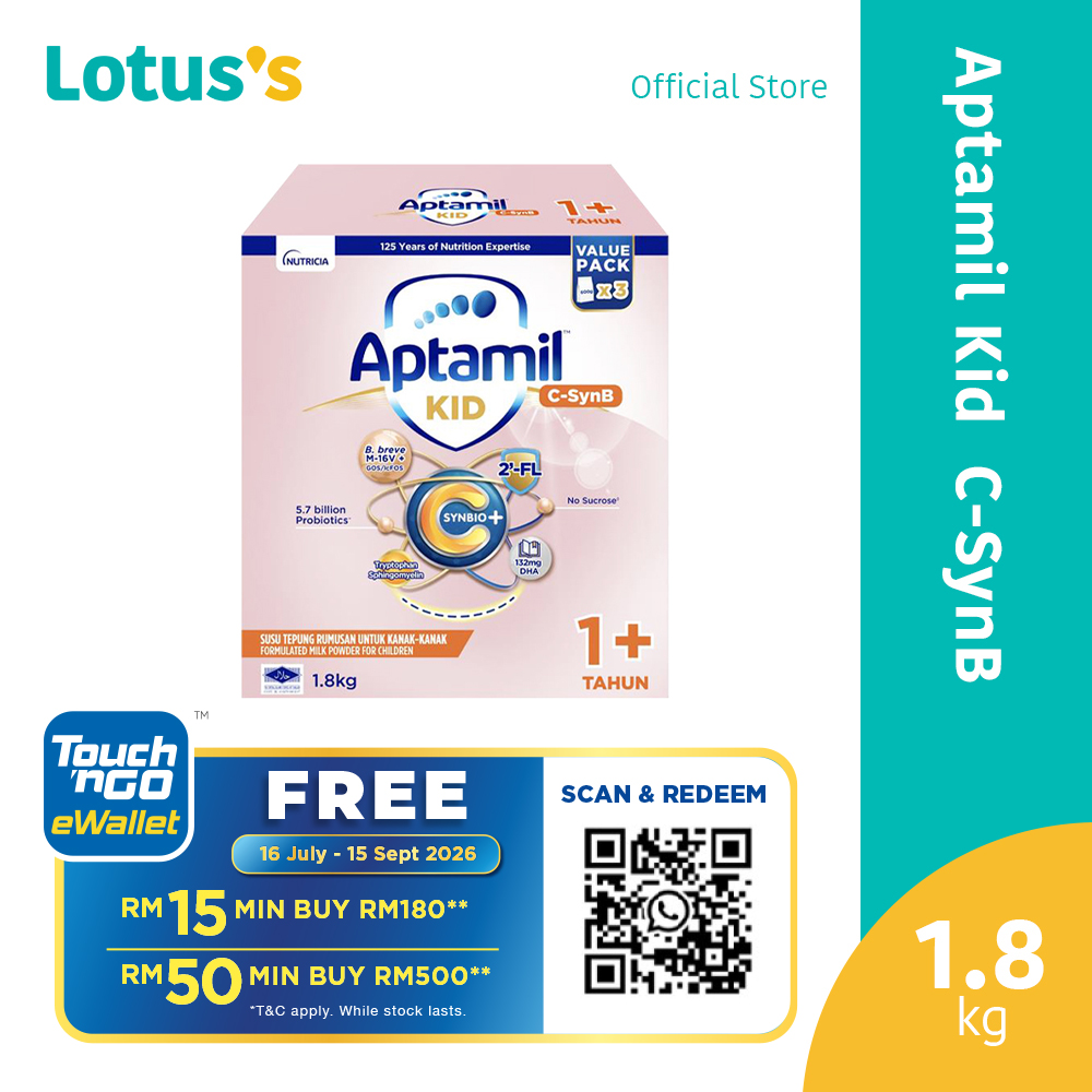 Aptamil KID C-SynB Growing Up Formula - 1+ Years 1.8kg