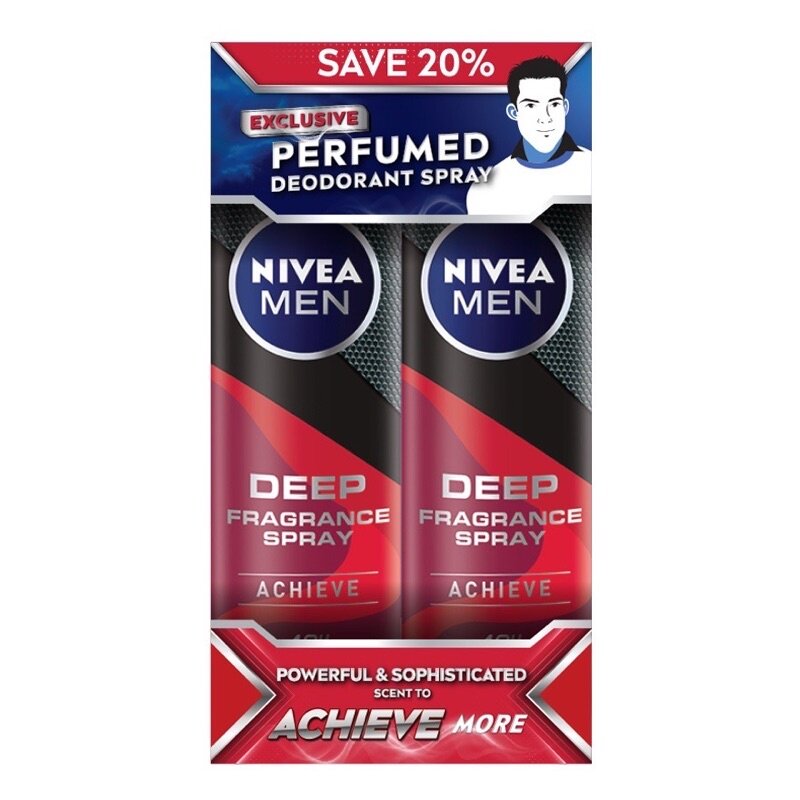 NIVEA Men Deodorant Spray - (2 x 150ml)