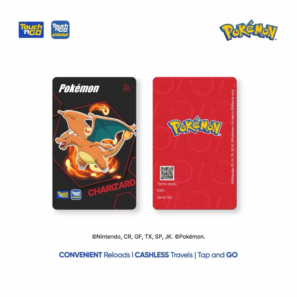Touch n Go Card NFC - Pokemon Limited Edition LED Pikachu Charizard Mimikyu Lucario